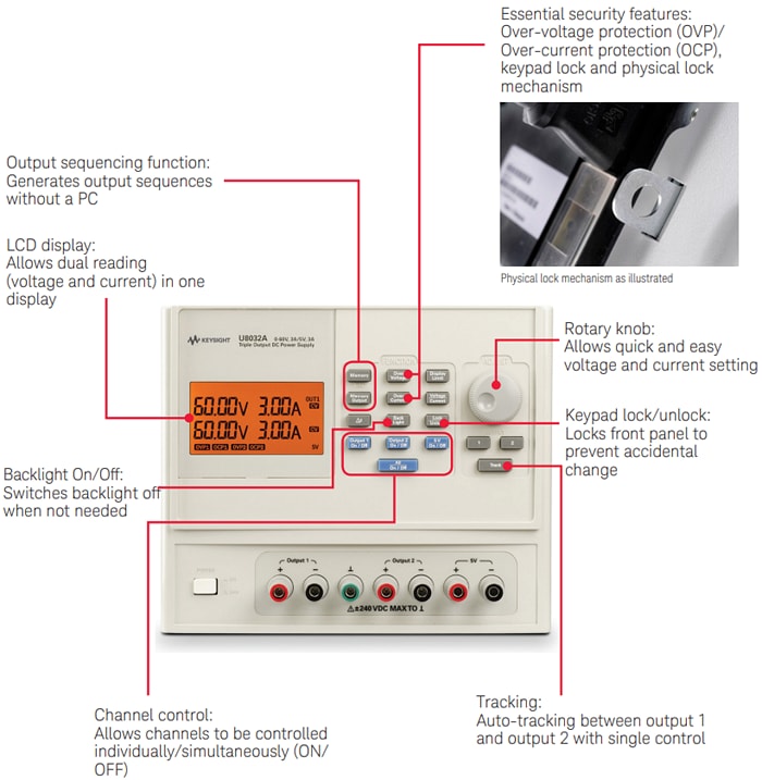 Keysight Technologies U8030 Triple-Output DC Power Supplies